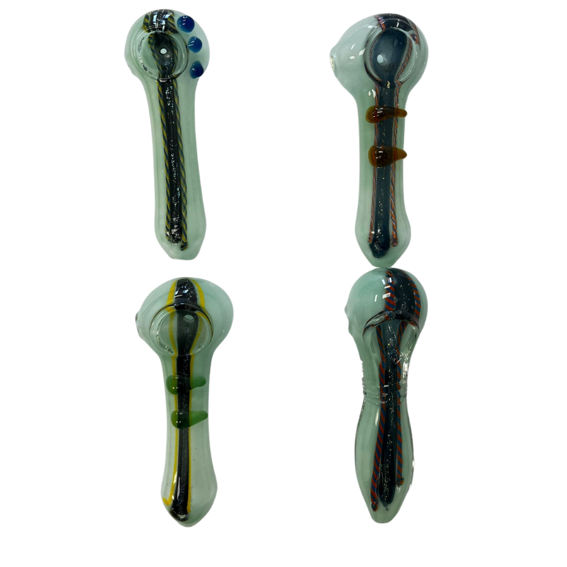 GREEN HAND GLASS PIPE