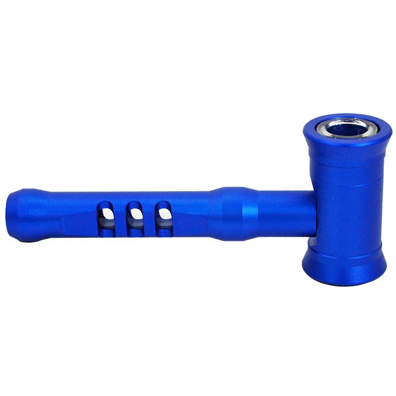 HAMMER SHAPE METAL & GLASS PIPE